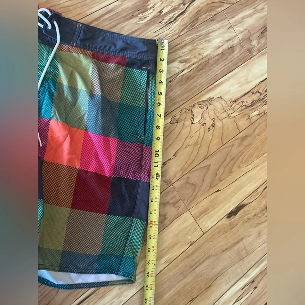 American Eagle Outfitters Colorful Plaid Swim Shorts